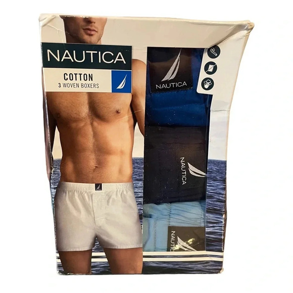 NIB NAUTICA MENS 3 PACK BOXERS - Picture 1 of 2